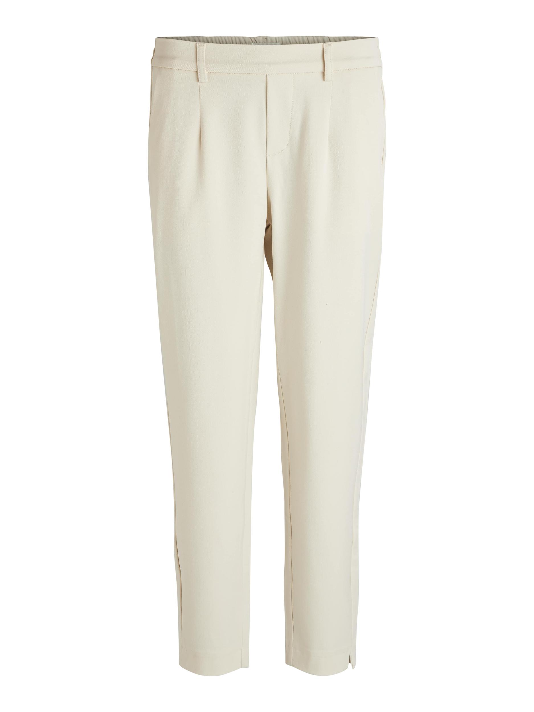 Bukser med brede ben for kvinner Vintage bomulls- og linbukser Uformelle  sommerstrandbukser