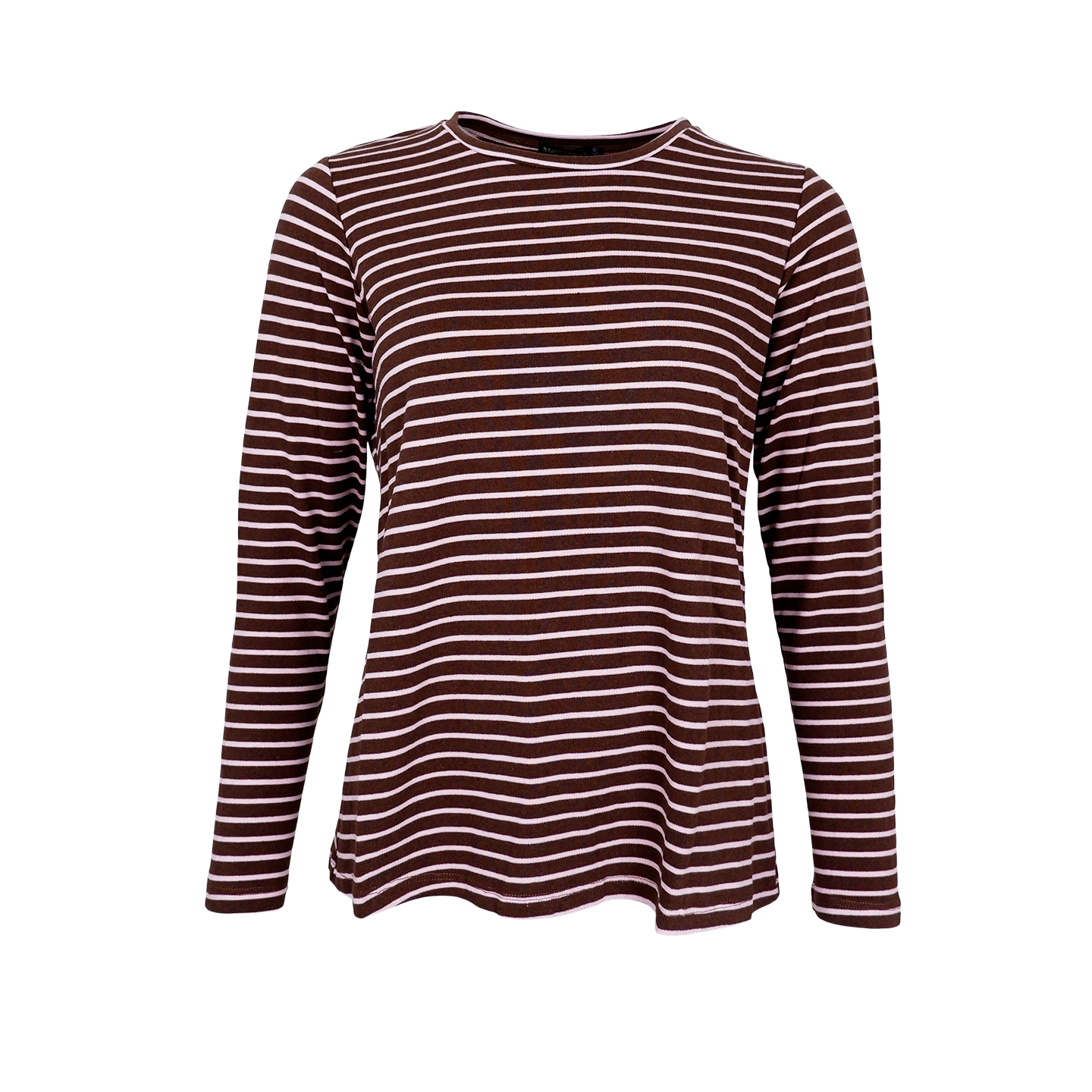 Black Colour Sailor L/S Striped T-Shirt - Coffee
