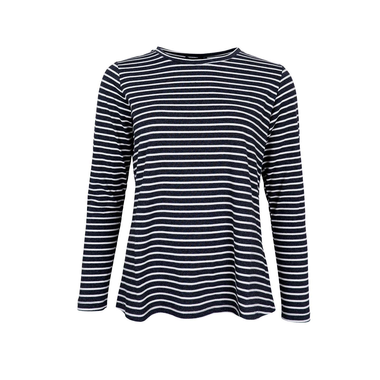 Black Colour Sailor L/S Striped T-Shirt - Dark Grey