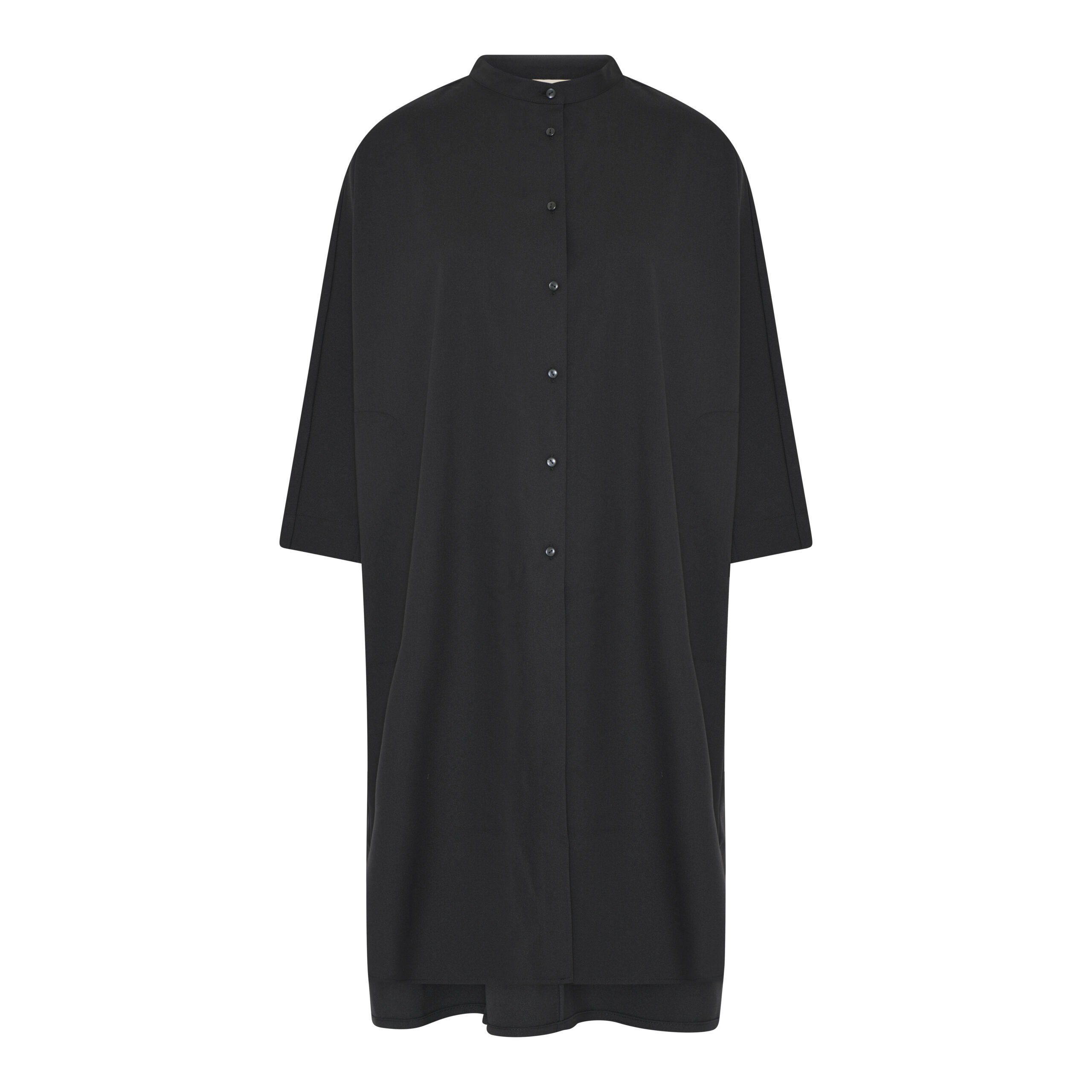 Frau Seoul 2/4 long elegant shirt - Black