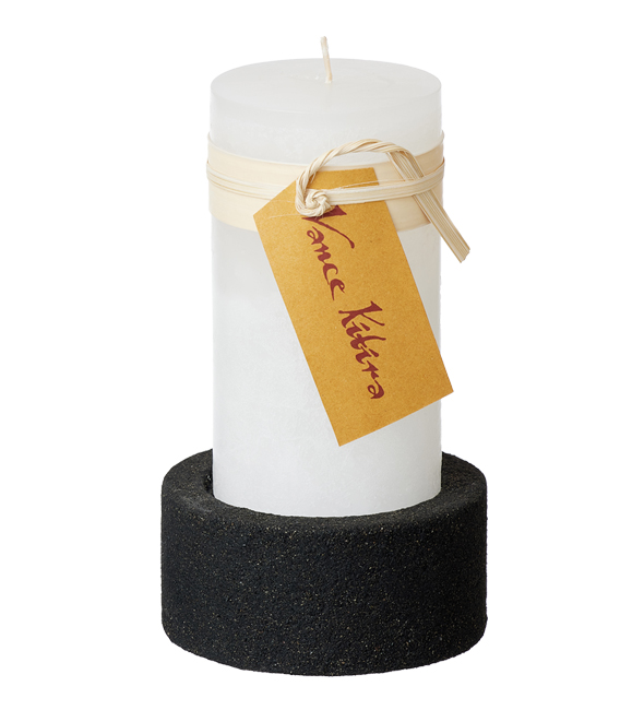 Lübech Living Wood'z Candle Holder - Black Ash (D10,5xH5,5 cm)